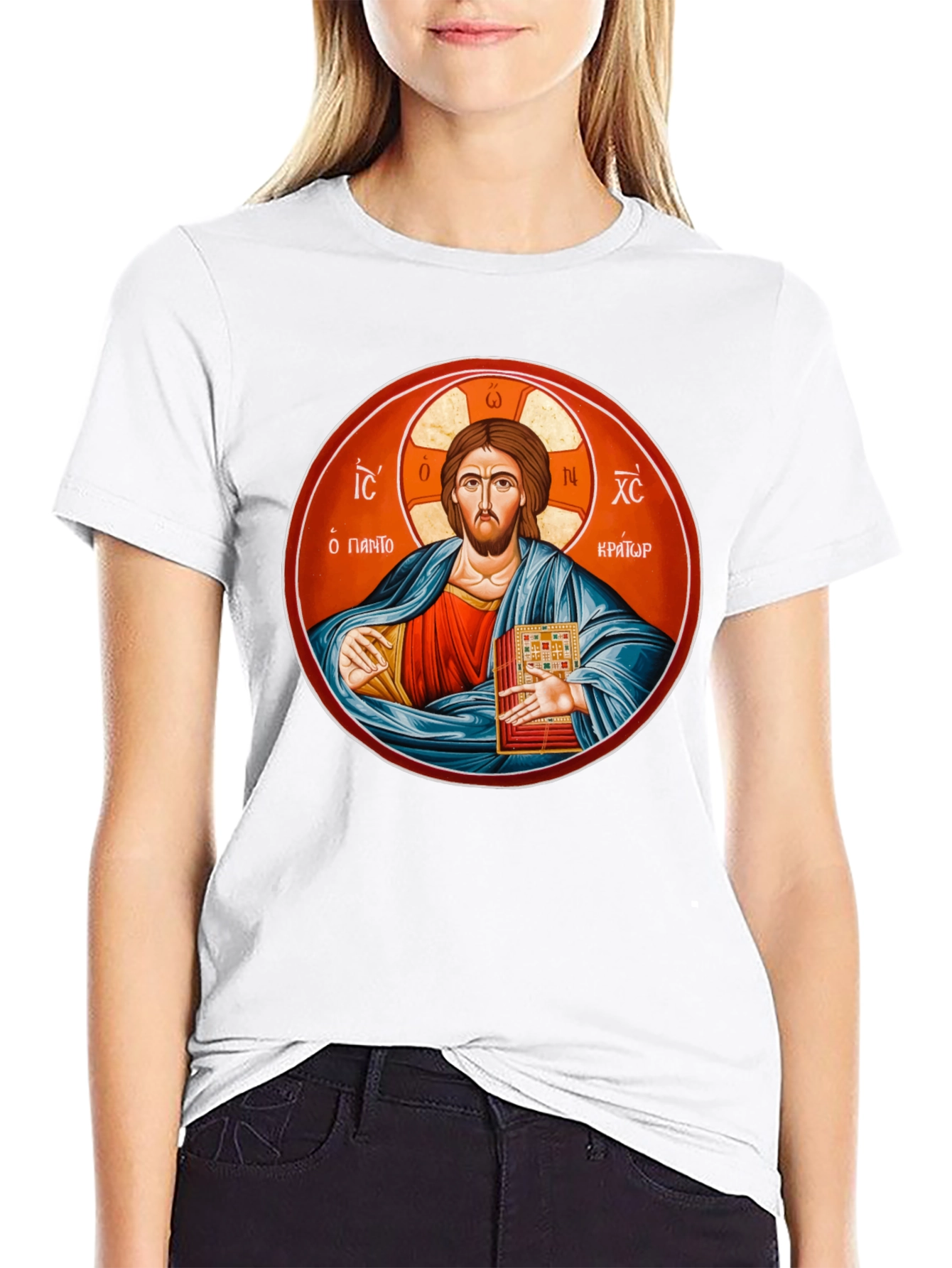 Jesus Christ Pantocrator Black T-Shirt