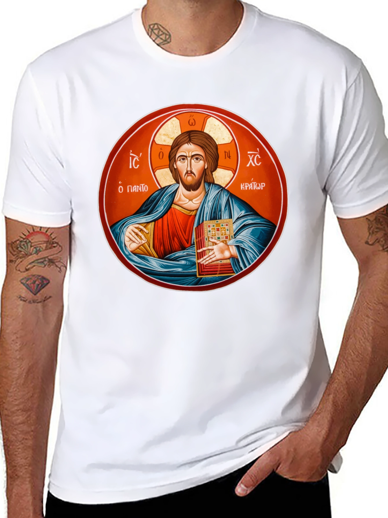 Jesus Christ Pantocrator Black T-Shirt