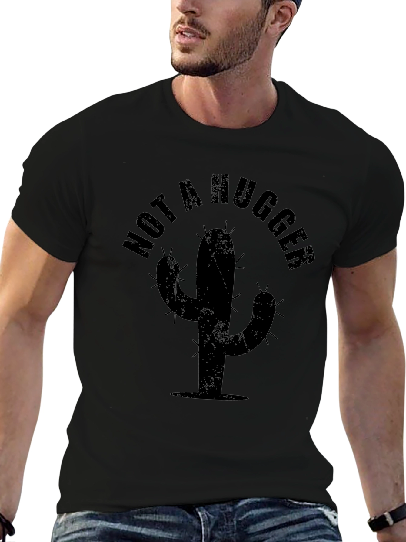 Not A Hugger T-Shirt - Cactus Graphic Tee
