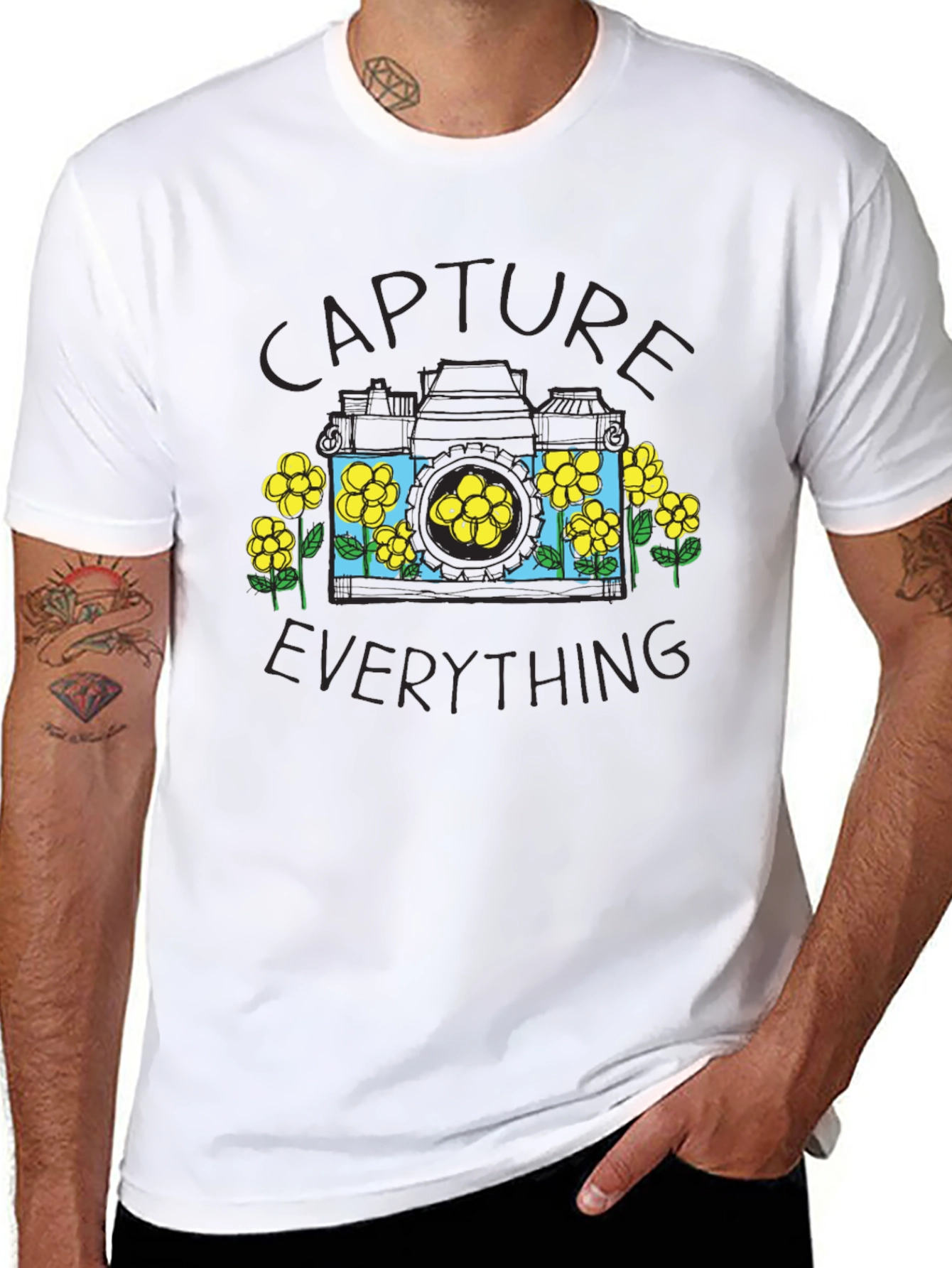 Capture Everything Black Graphic Tee