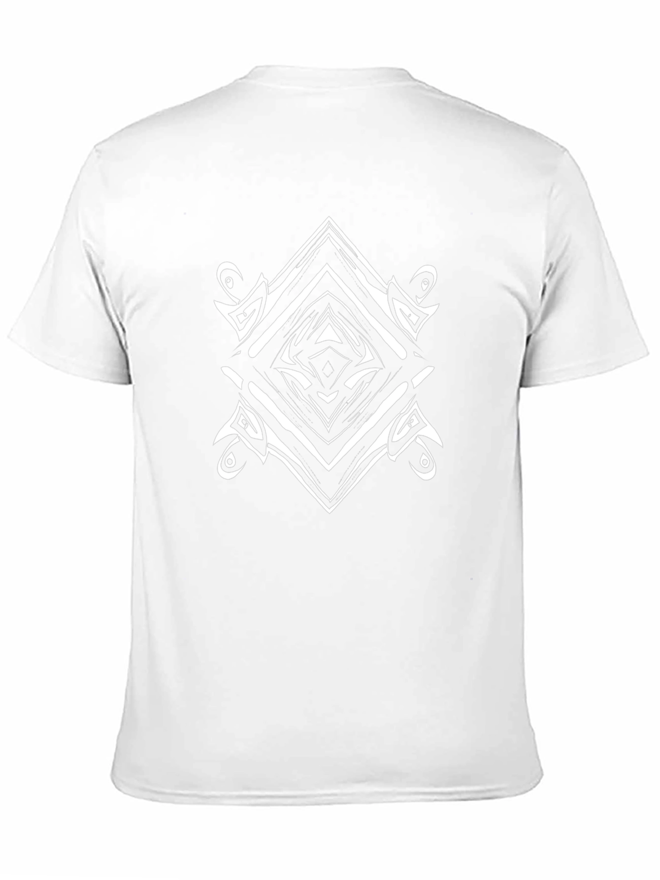Geometric Graphic Tee - Black Cotton Blend