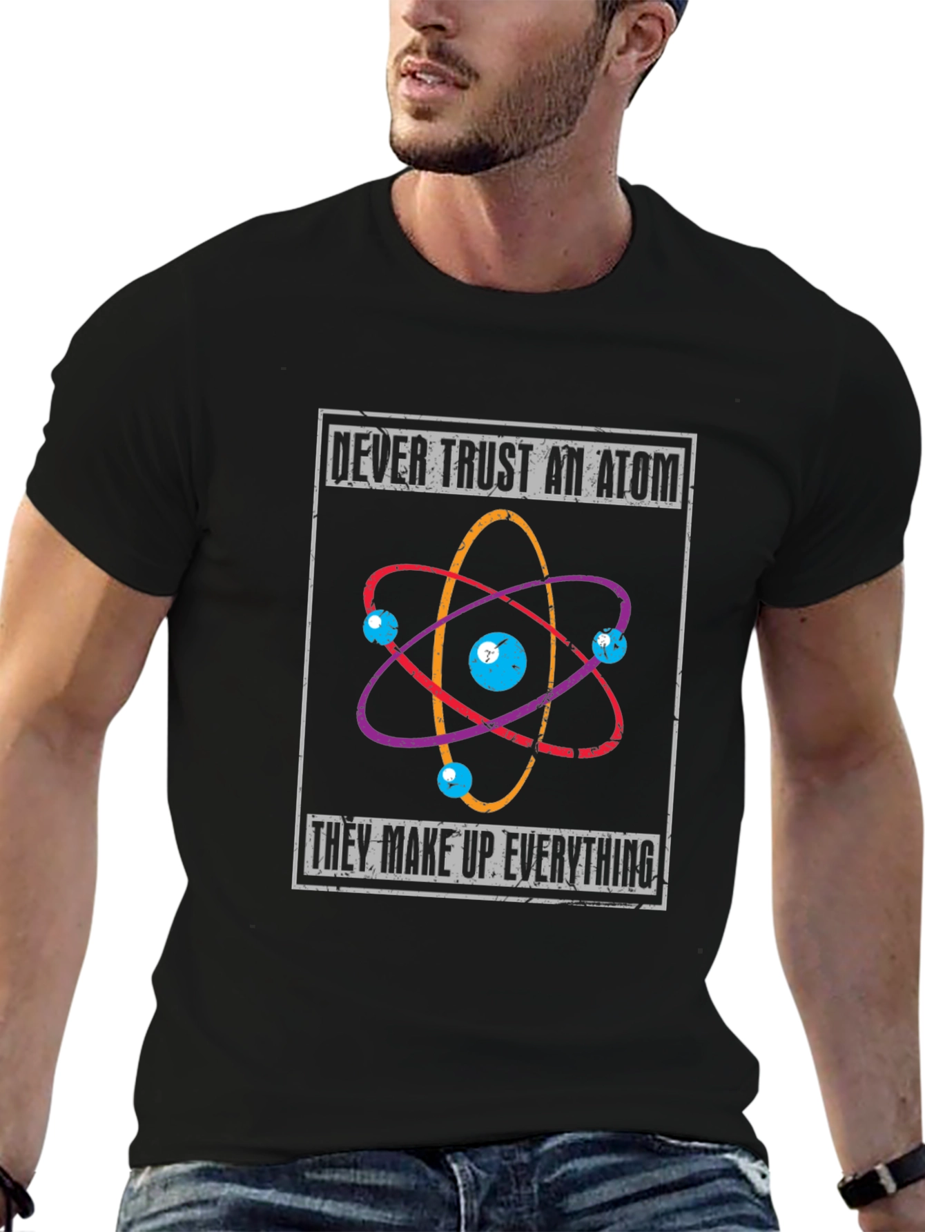 Atom Humor T-Shirt - Never Trust An Atom