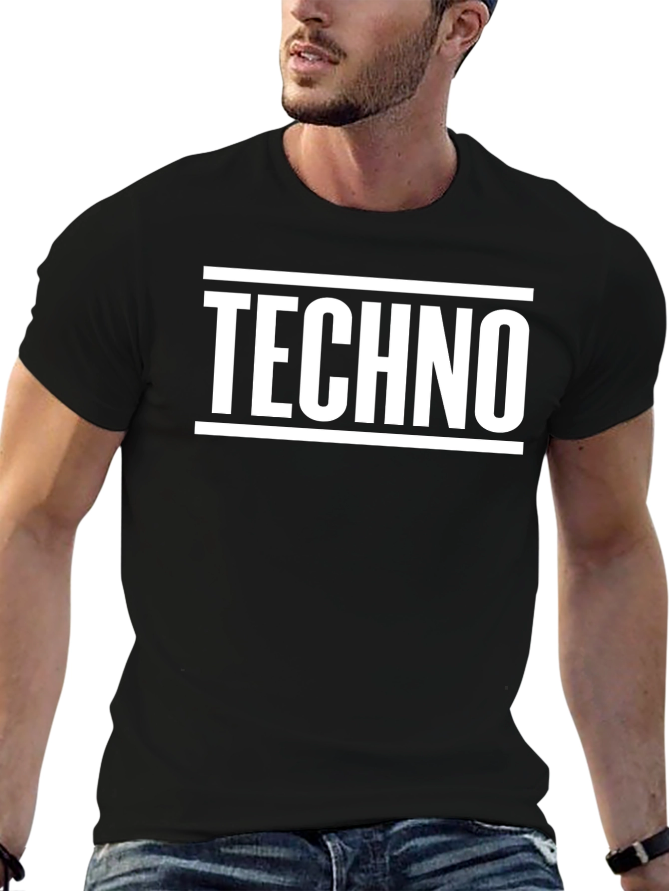 Techno Music Graphic Tee - Black
