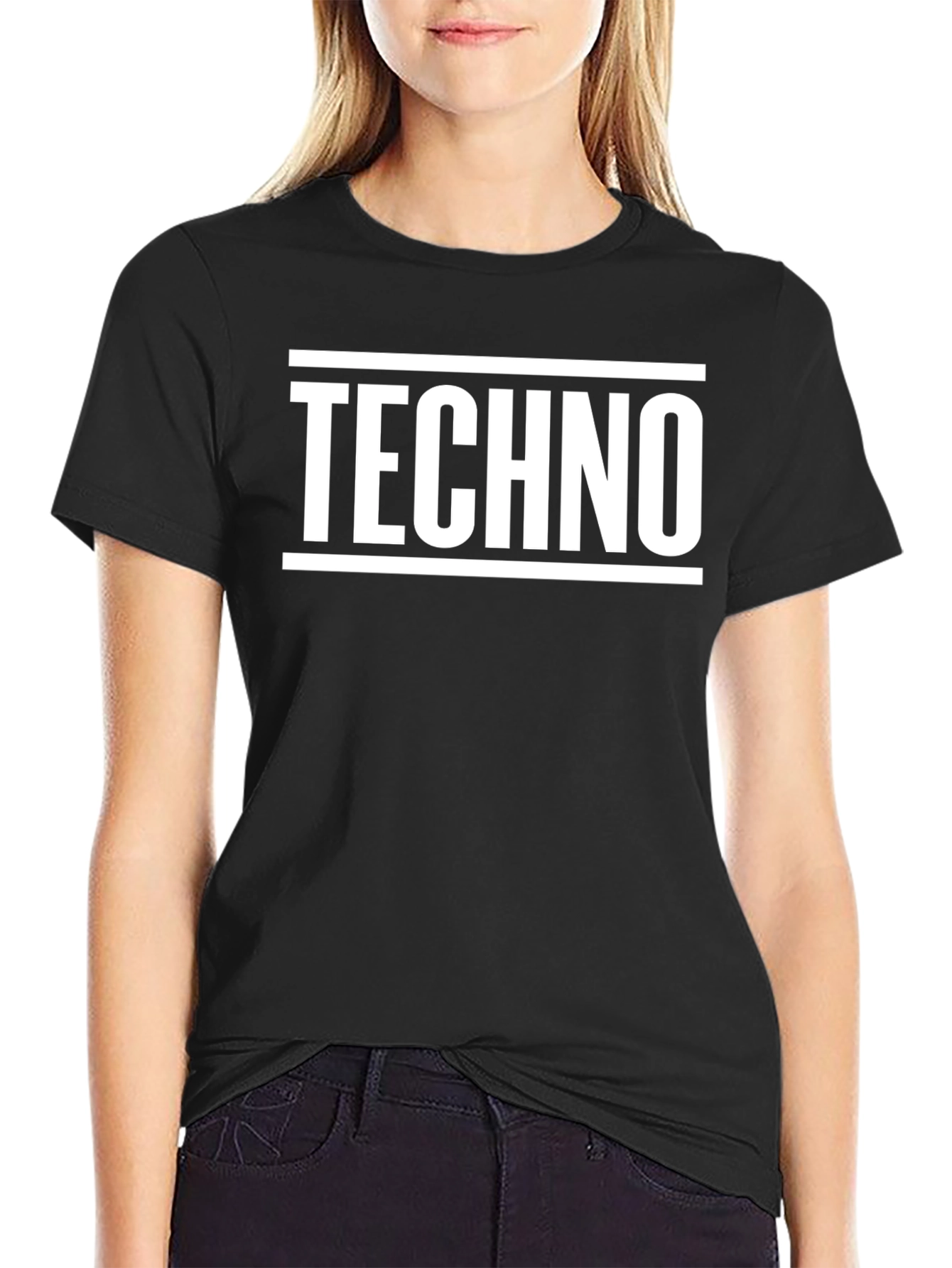 Techno Music Graphic Tee - Black