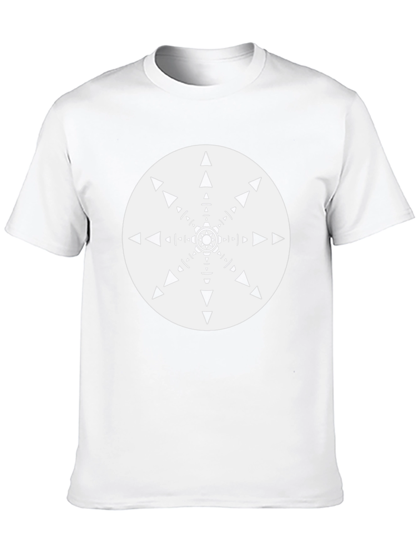 Geometric Starburst Graphic Tee - Black