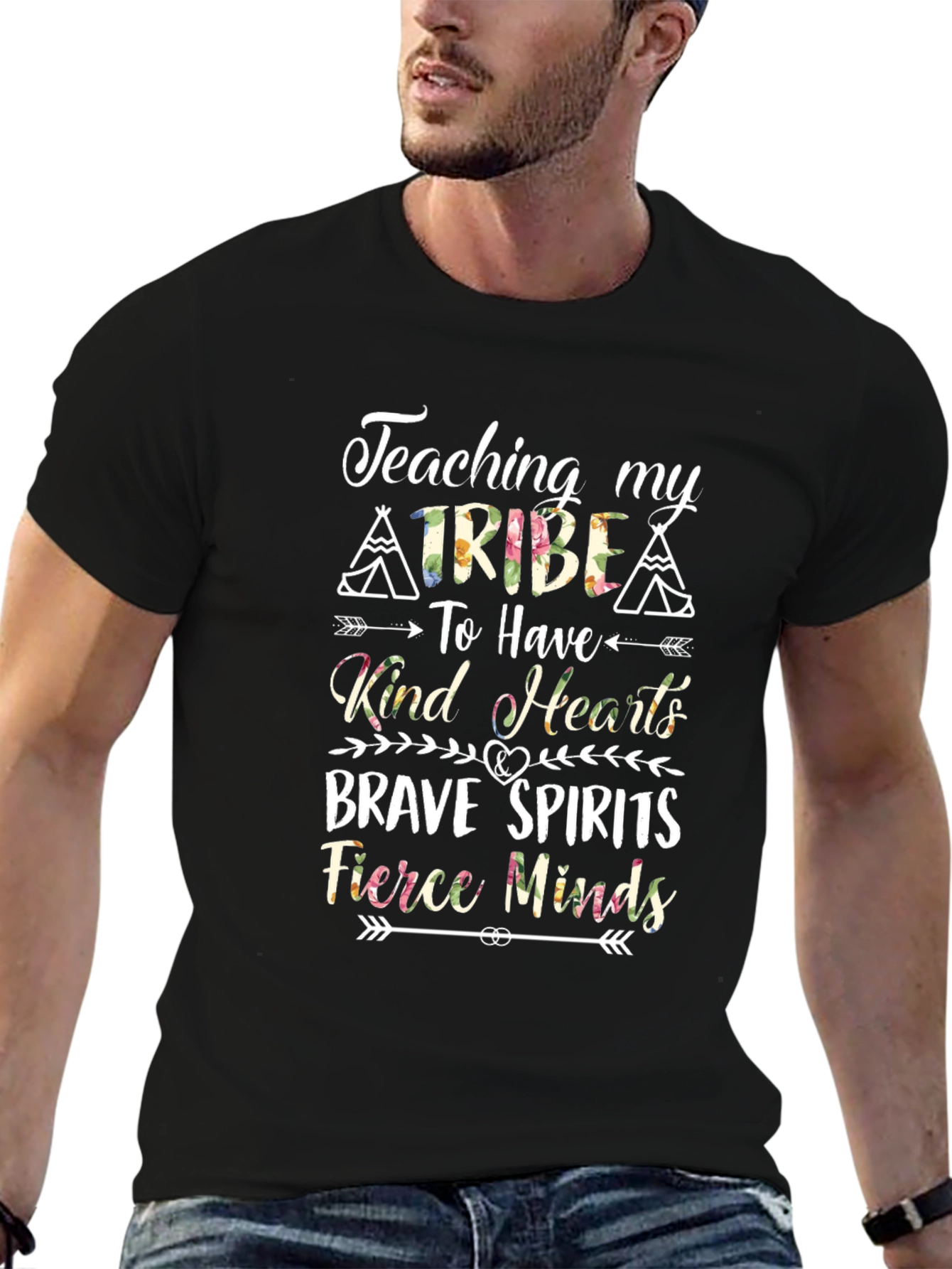 Teaching Tribe Graphic Tee - Kind Hearts Brave Spirits