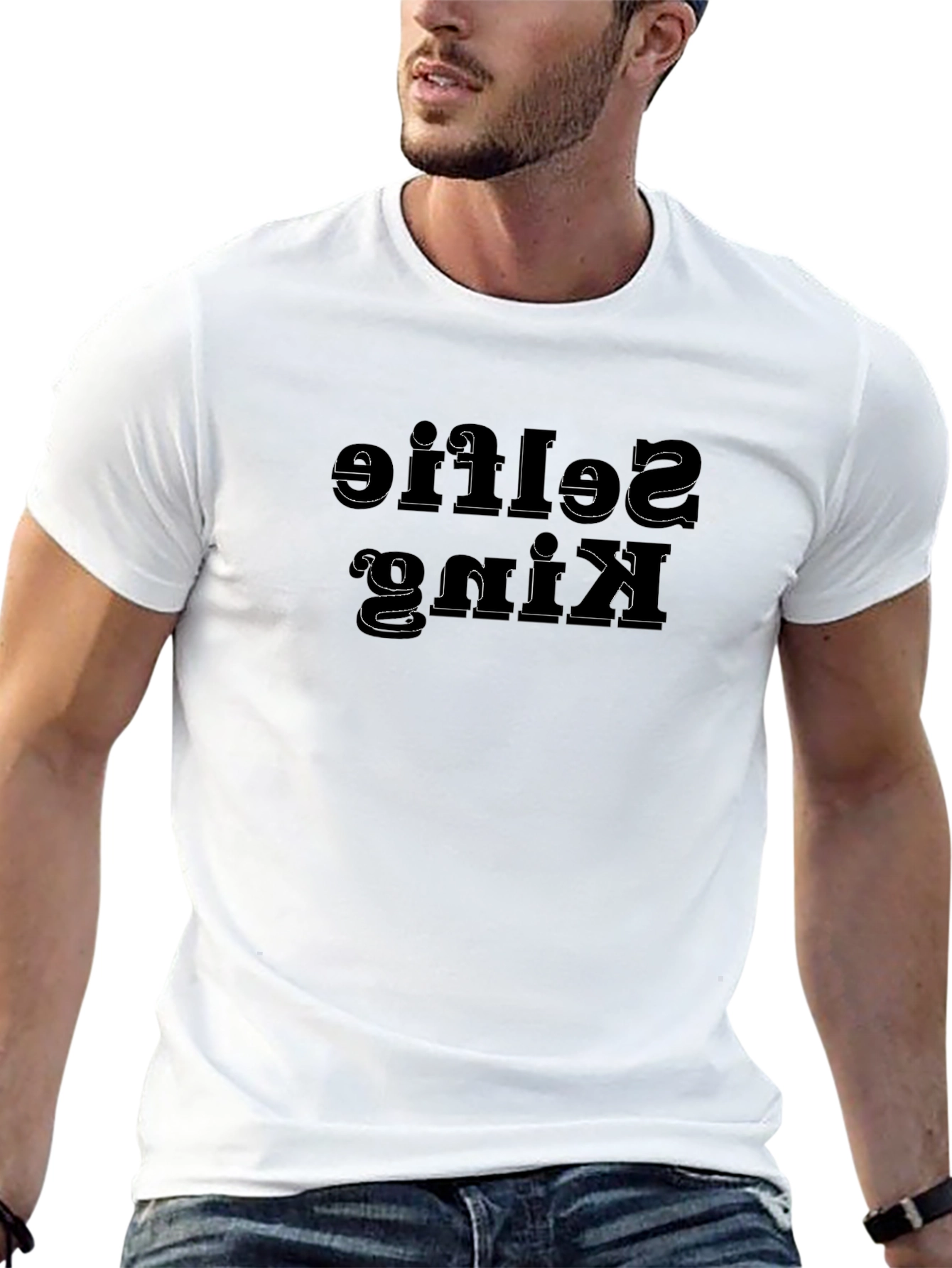 Selfie King Black Graphic Tee