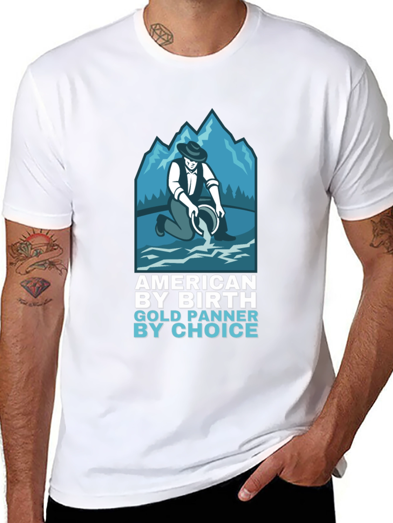 American By Birth Gold Panner By Choice T-Shirt