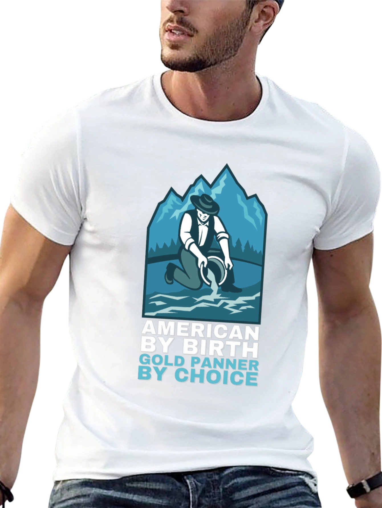 American By Birth Gold Panner By Choice T-Shirt