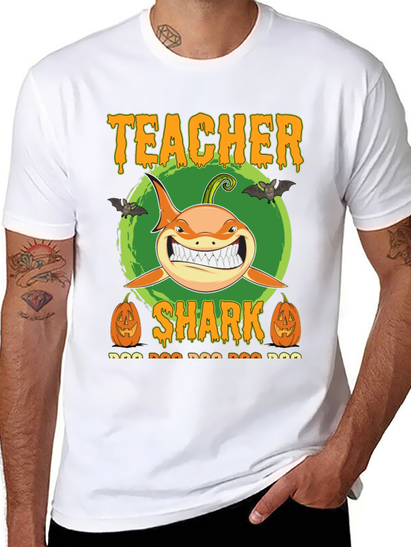 Teacher Shark Halloween Graphic Tee