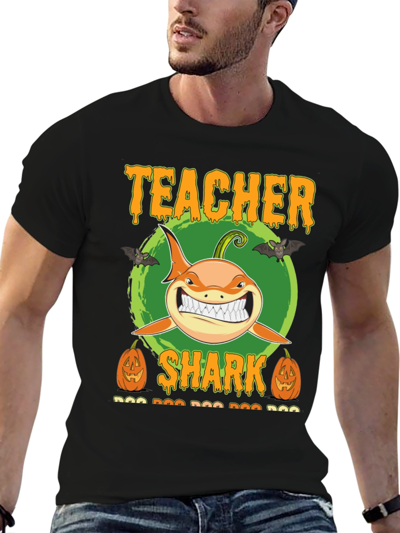 Teacher Shark Halloween Graphic Tee
