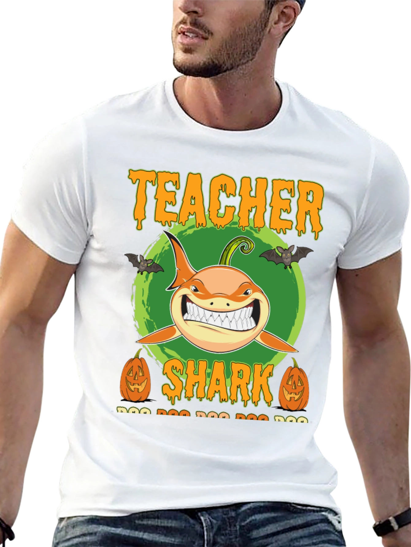 Teacher Shark Halloween Graphic Tee