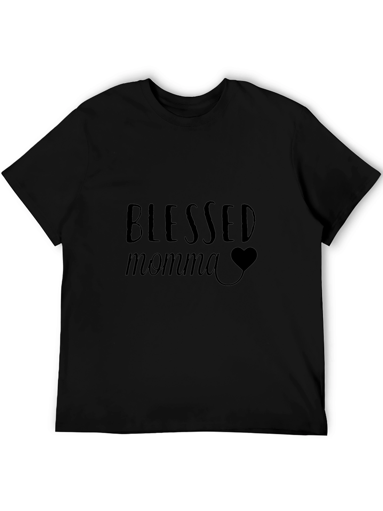 Blessed Momma Black T-Shirt
