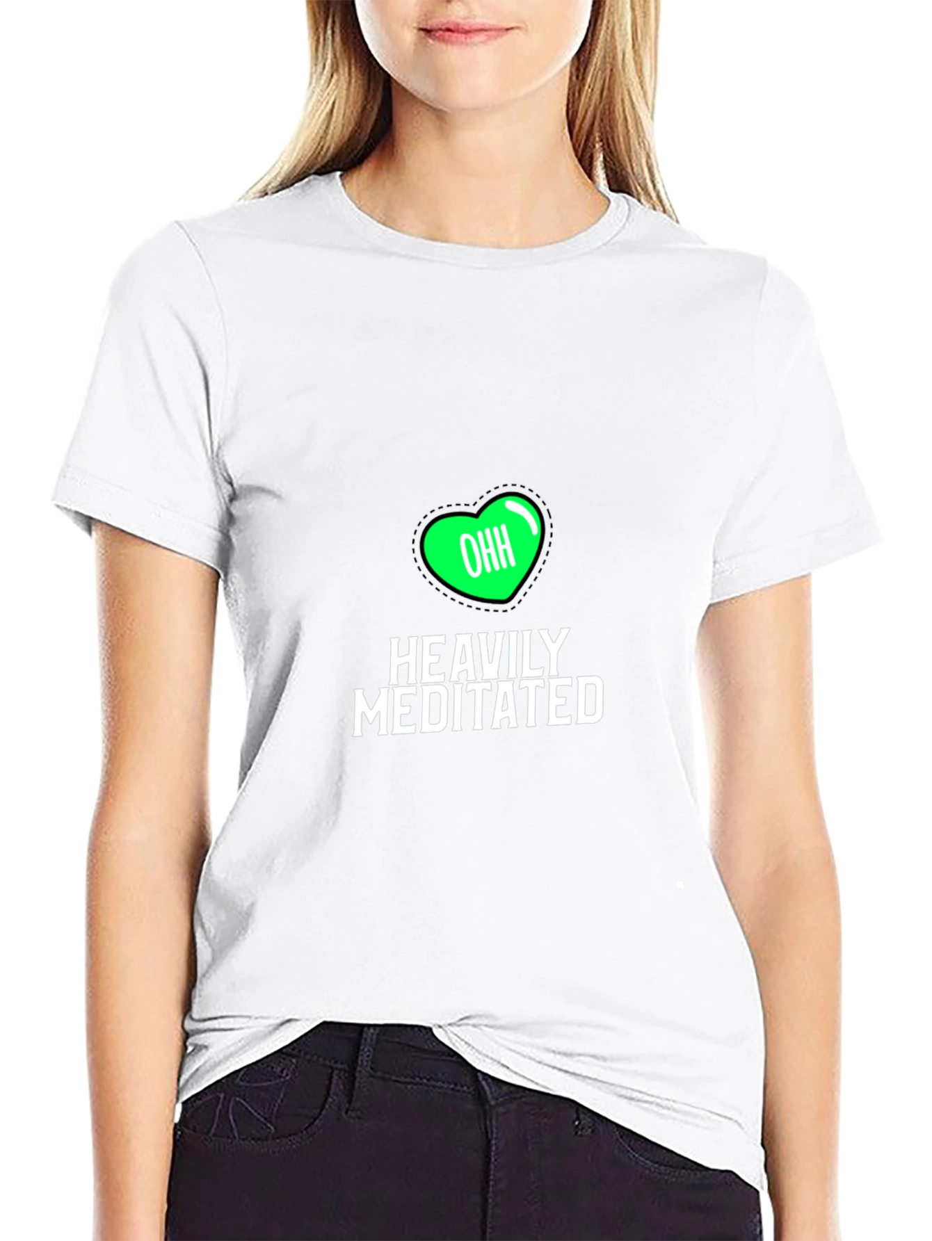 Heavily Meditated Black Graphic Tee