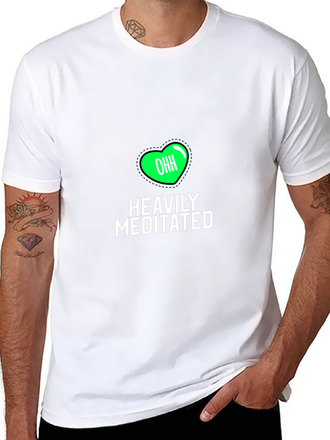 Heavily Meditated Black Graphic Tee