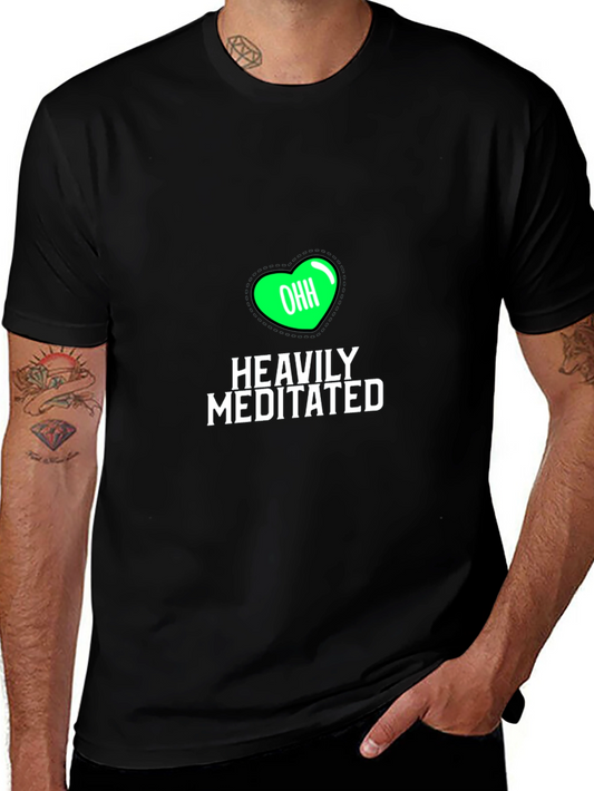 Heavily Meditated Black Graphic Tee