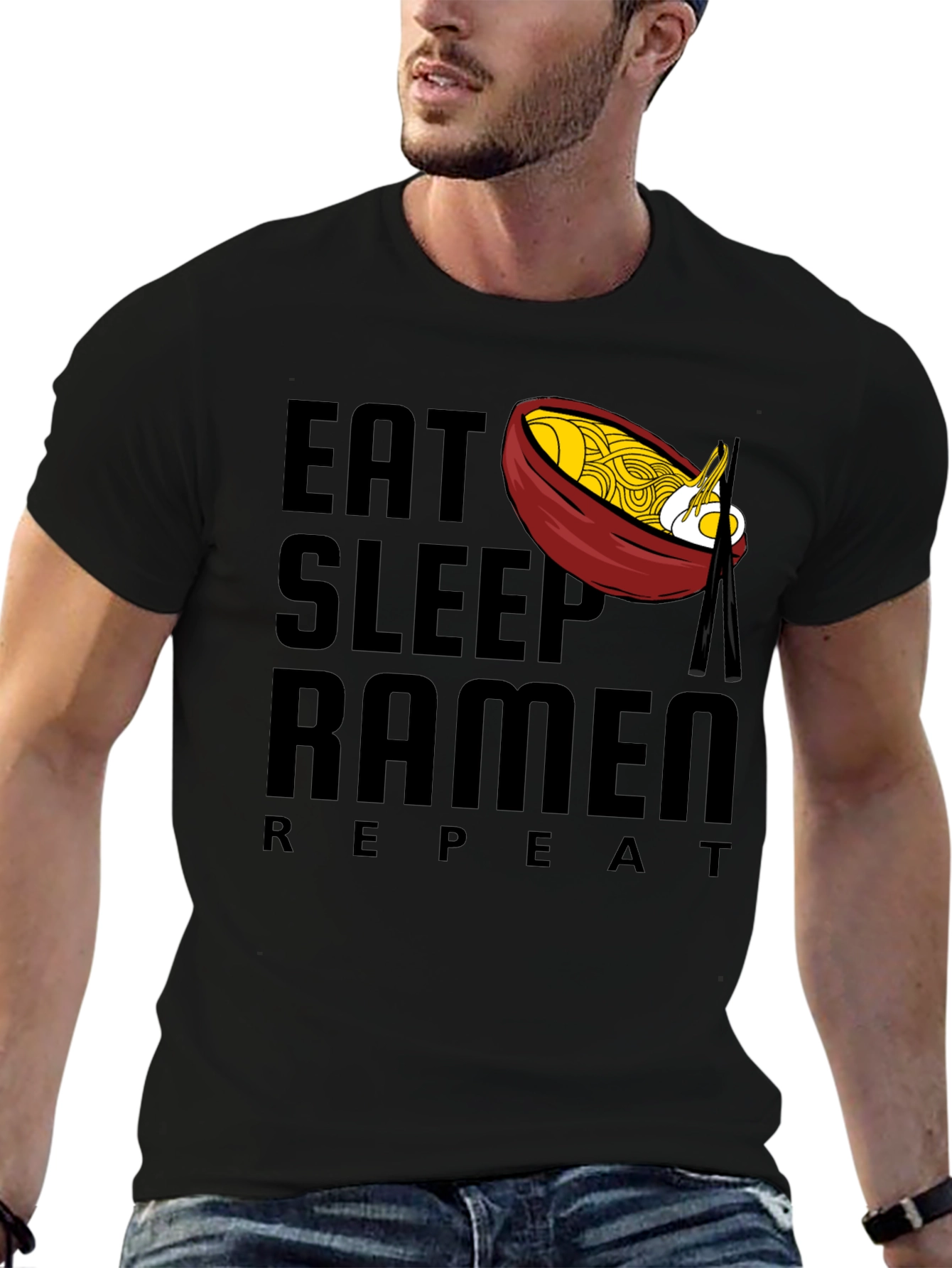 Eat Sleep Ramen Repeat Graphic Tee