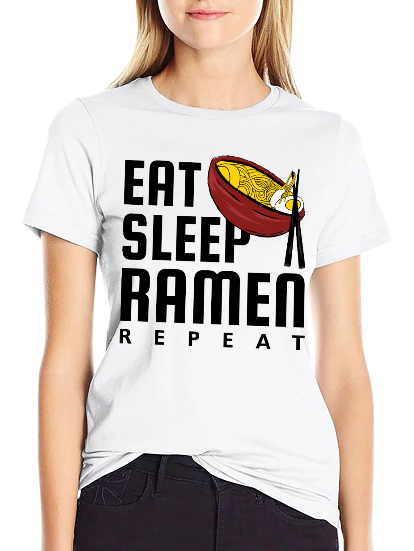 Eat Sleep Ramen Repeat Graphic Tee