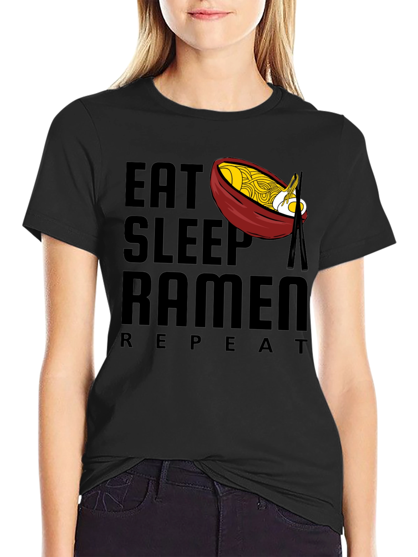 Eat Sleep Ramen Repeat Graphic Tee