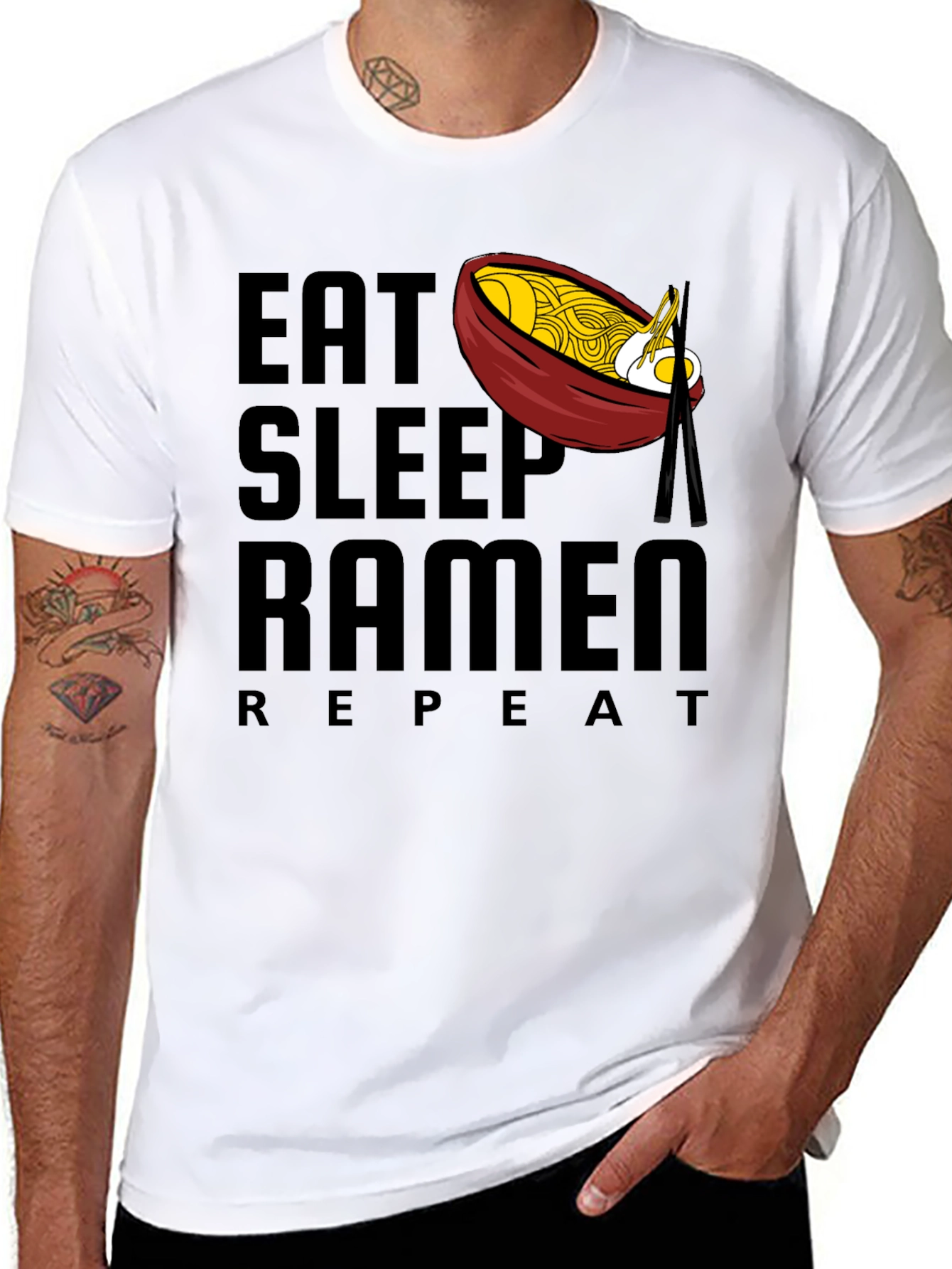 Eat Sleep Ramen Repeat Graphic Tee