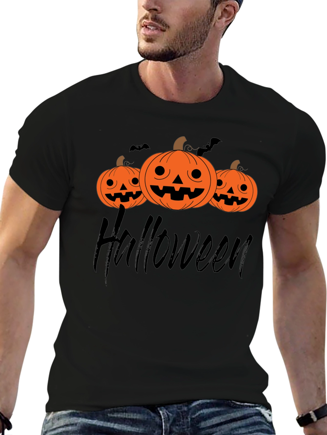 Halloween Pumpkin Graphic T-Shirt - Spooky Season