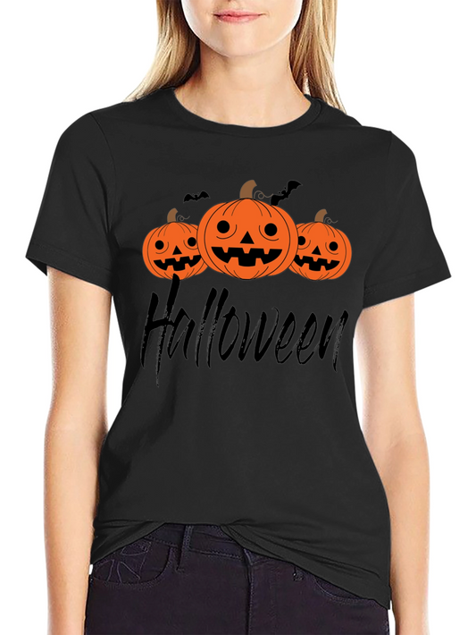 Halloween Pumpkin Graphic T-Shirt - Spooky Season