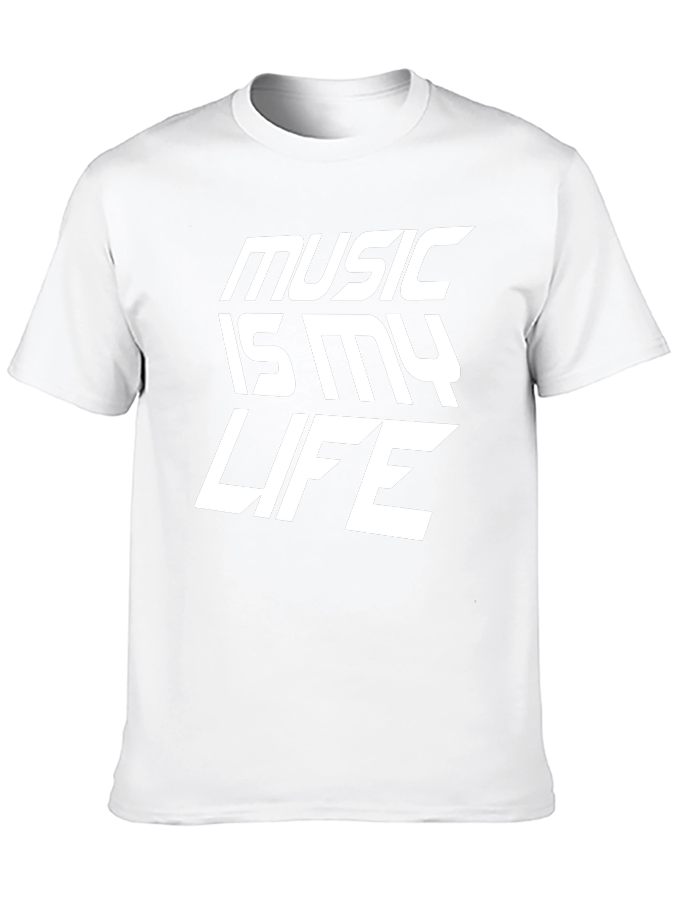 Music is My Life Black Graphic T-Shirt