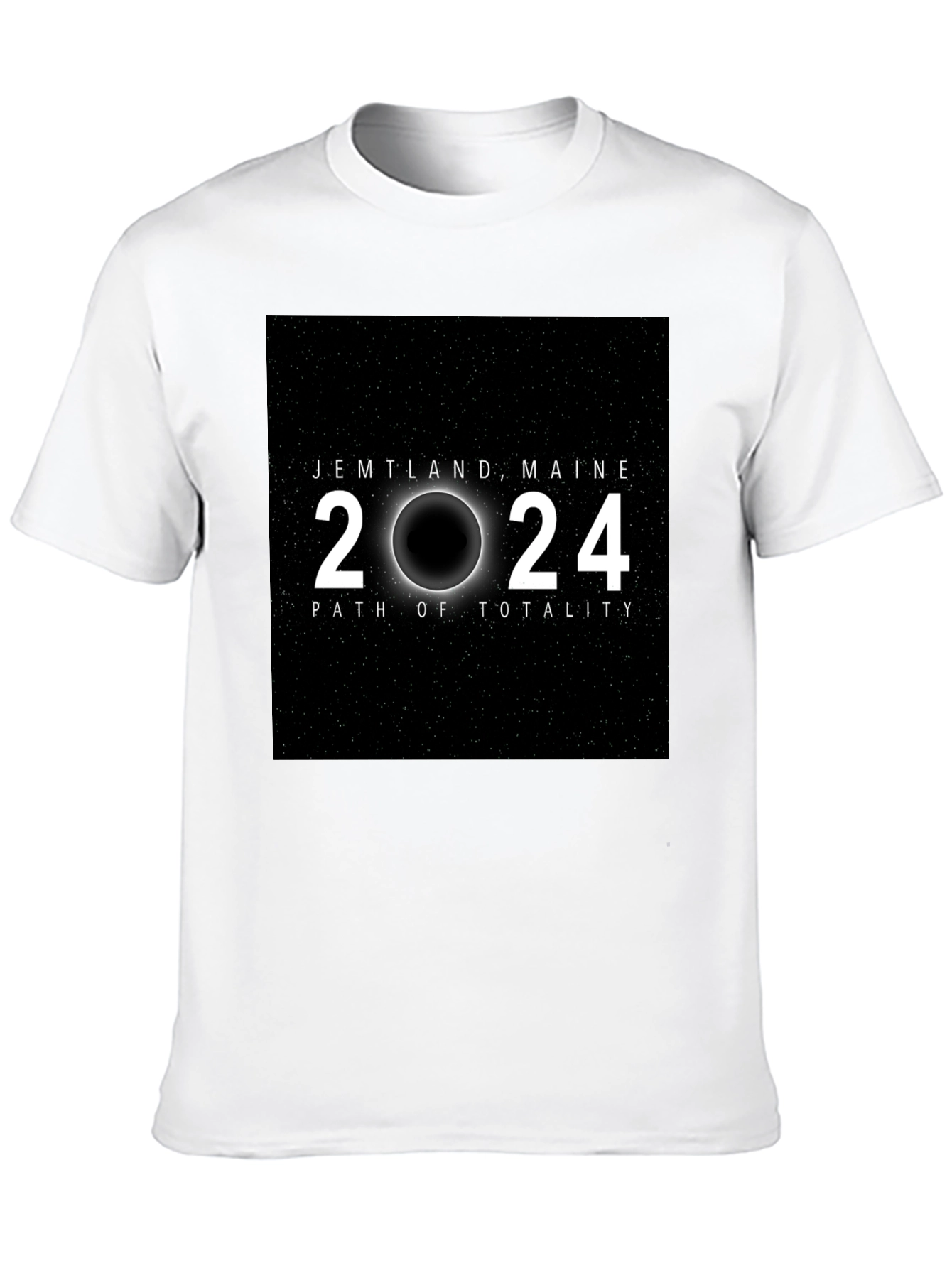 Jemtland Maine 2024 Path of Totality Black T-Shirt