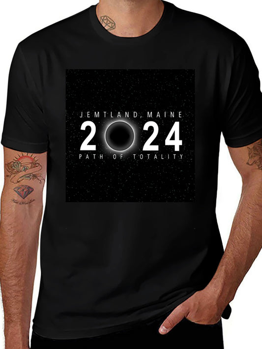Jemtland Maine 2024 Path of Totality Black T-Shirt