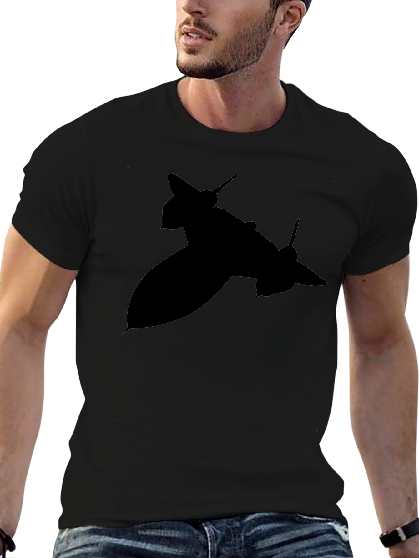 Stealth Jet Black T-Shirt - Aviation Enthusiast Apparel