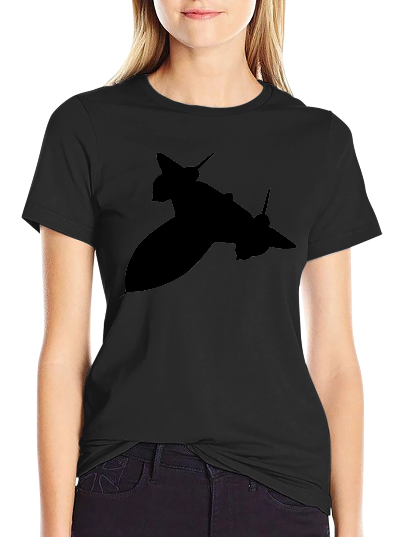 Stealth Jet Black T-Shirt - Aviation Enthusiast Apparel