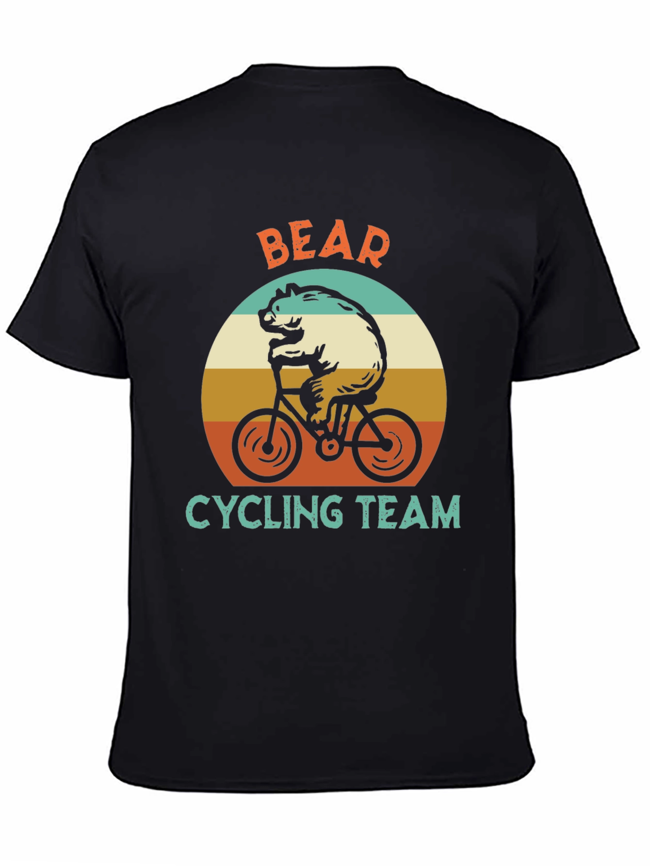 Bear Cycling Team Graphic T-Shirt - Retro Style