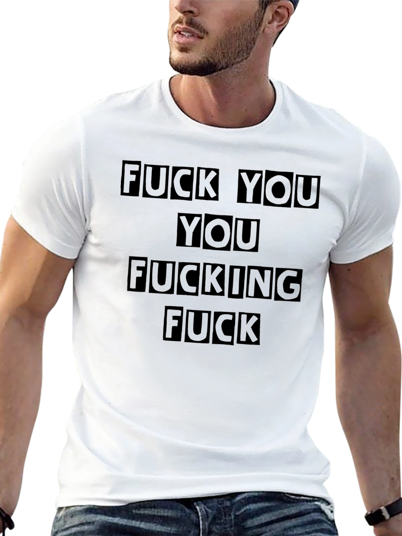 Offensive Graphic Tee - F You Novelty Shirt