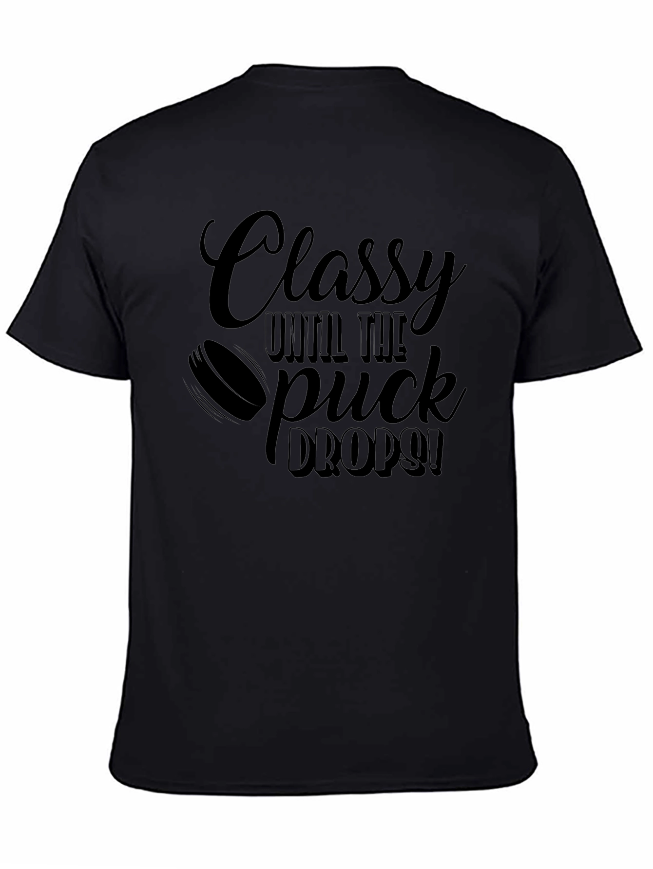 Classy Hockey Fan Black T-Shirt