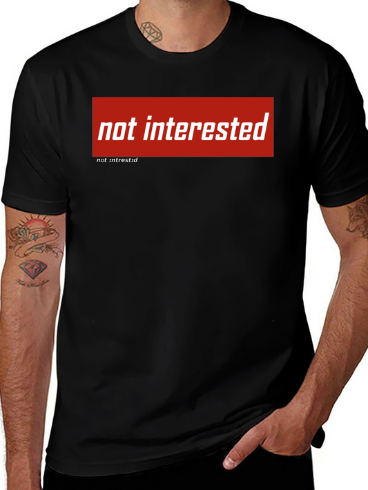 Not Interested Graphic Tee - Black