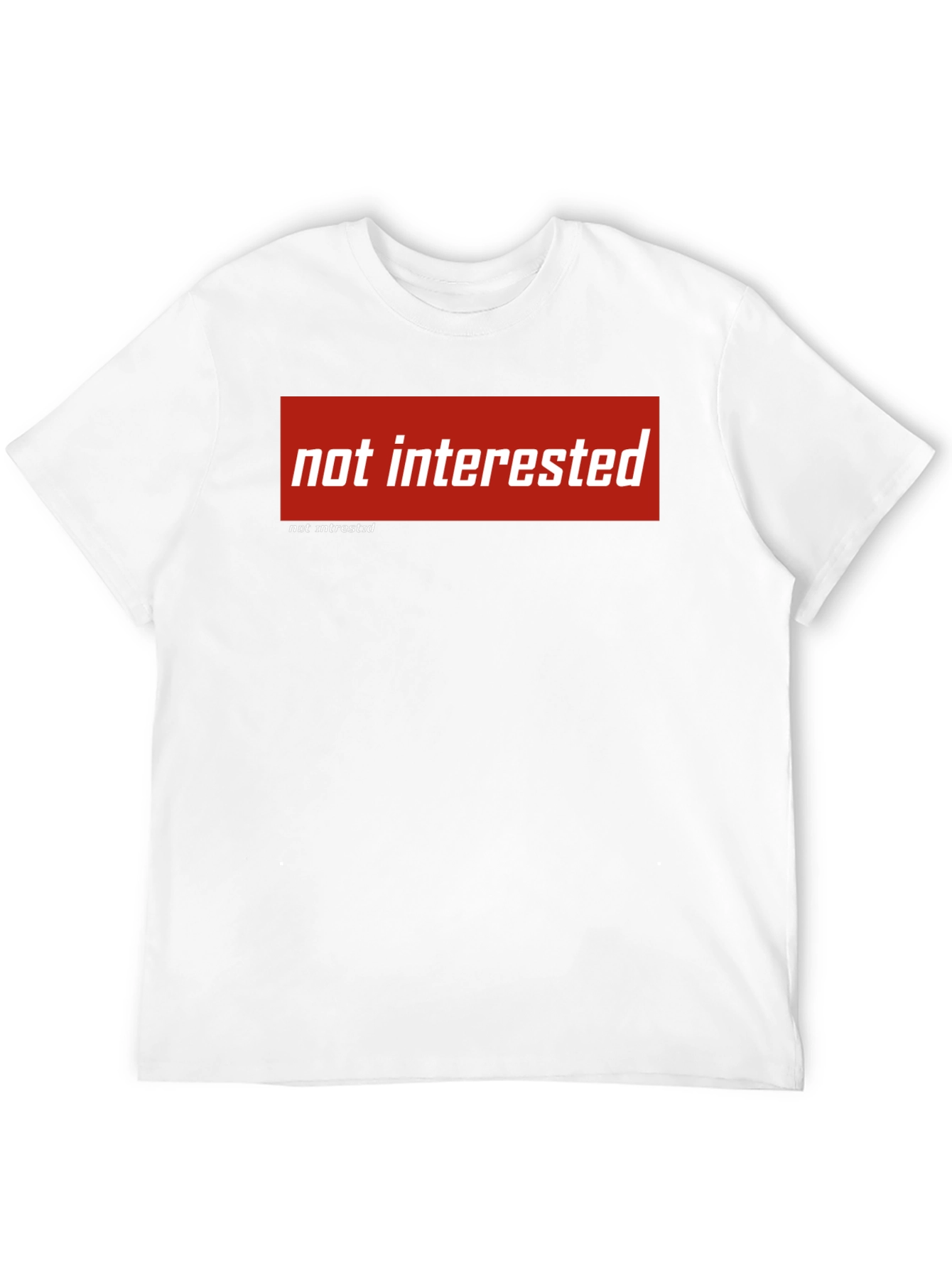 Not Interested Graphic Tee - Black