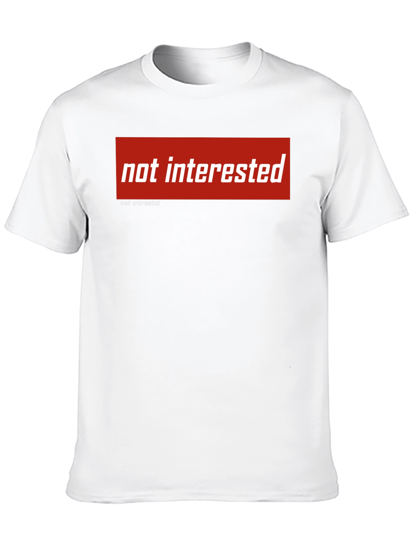Not Interested Graphic Tee - Black