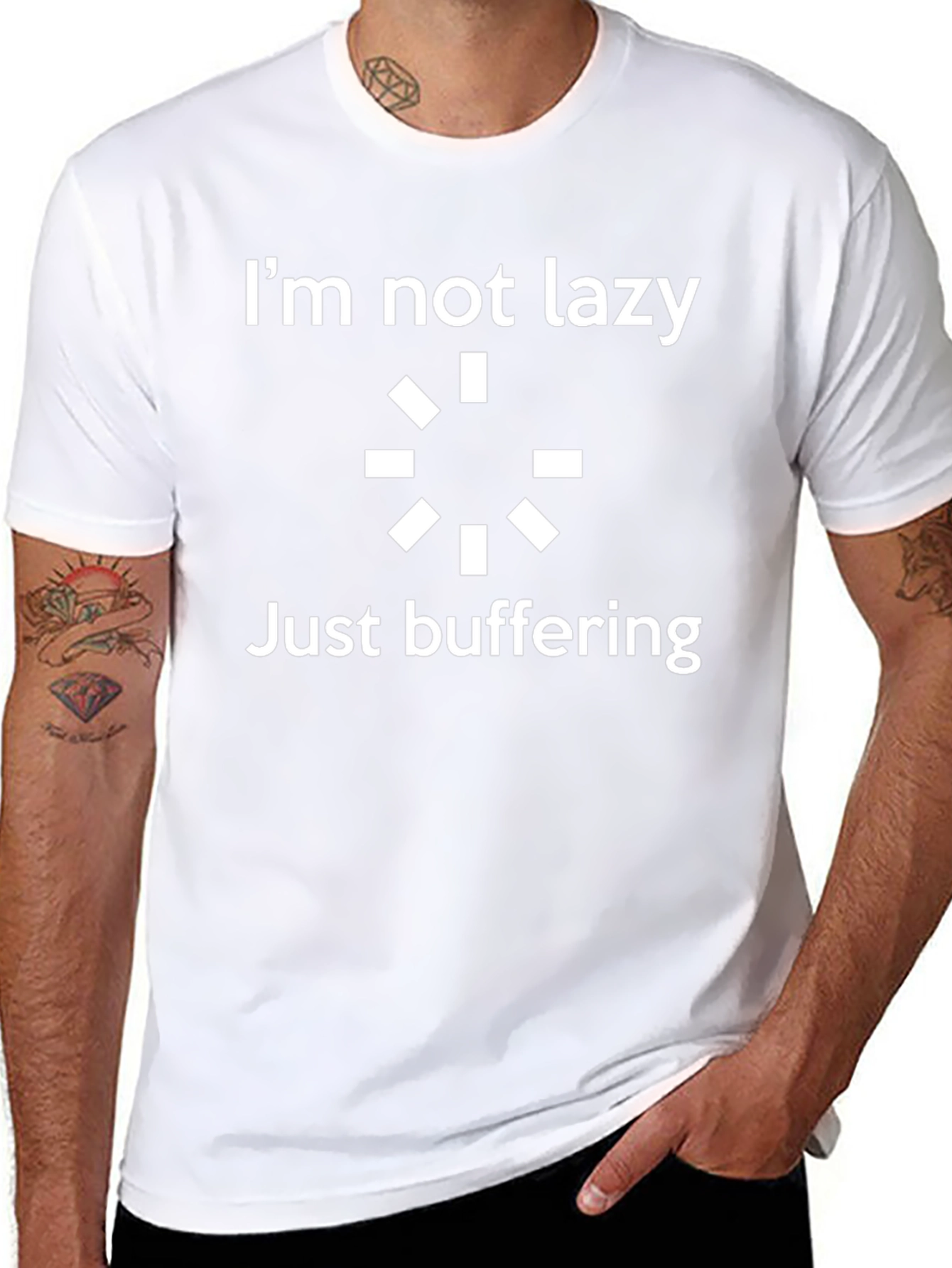 Im Not Lazy Just Buffering Graphic T-Shirt