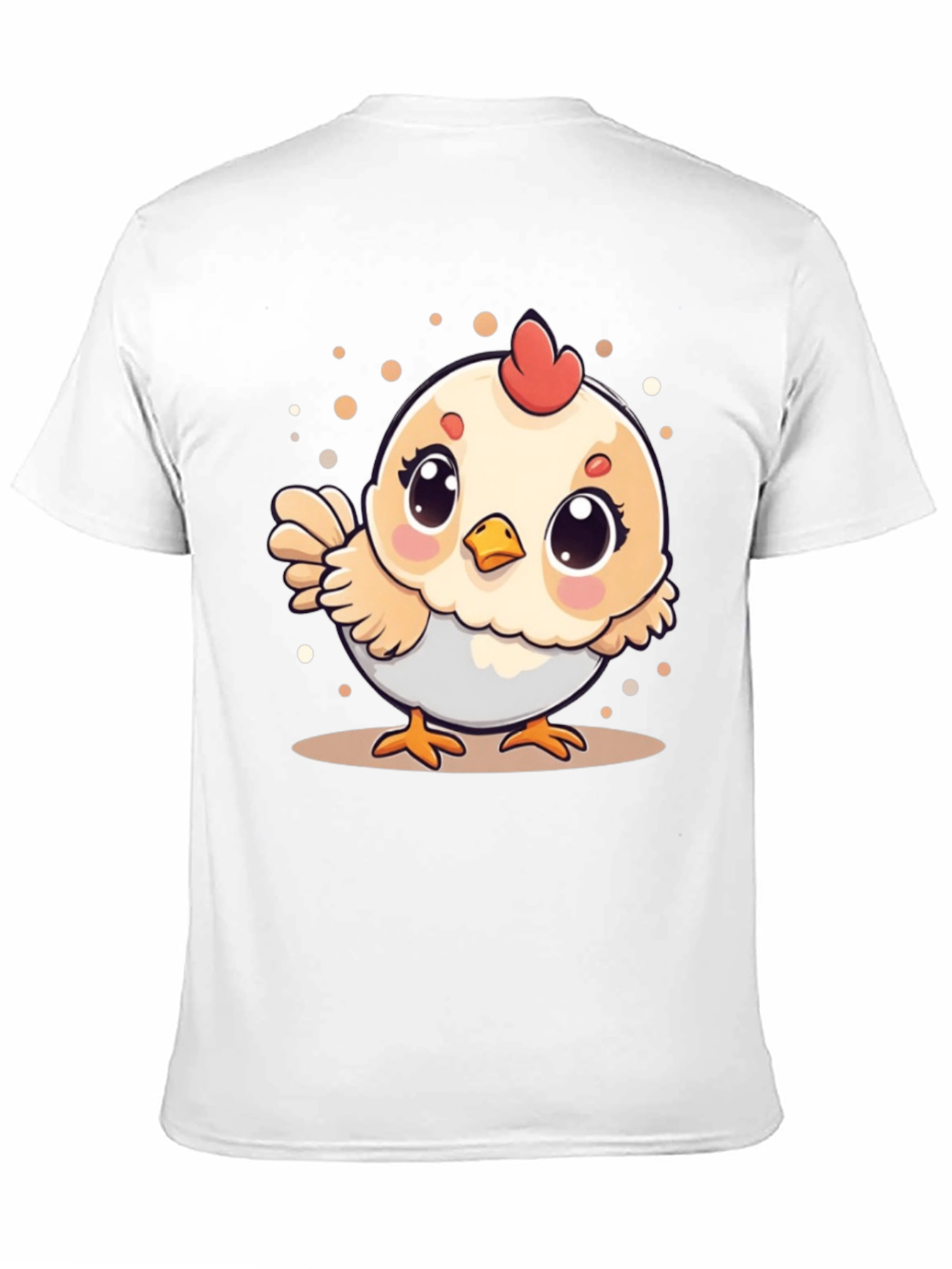 Cute Chicken Graphic Tee - Black Cotton T-Shirt