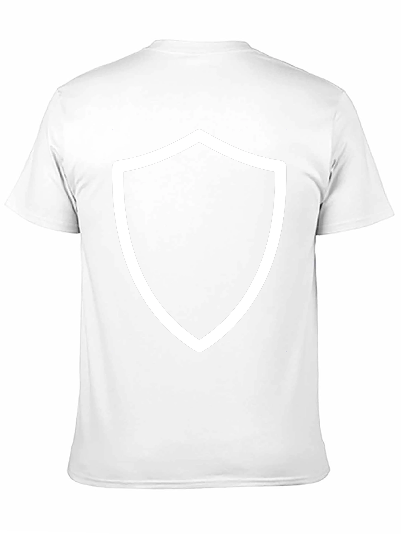 Black Tee with White Shield Graphic
