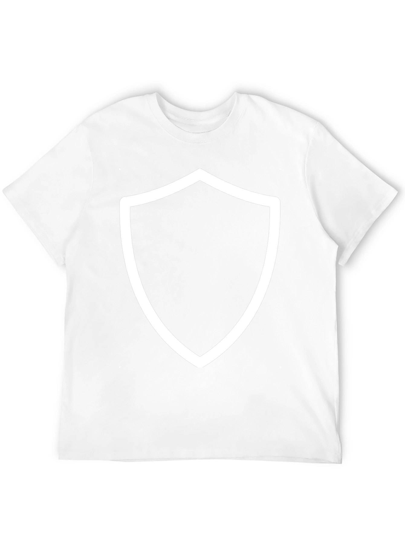 Black Tee with White Shield Graphic