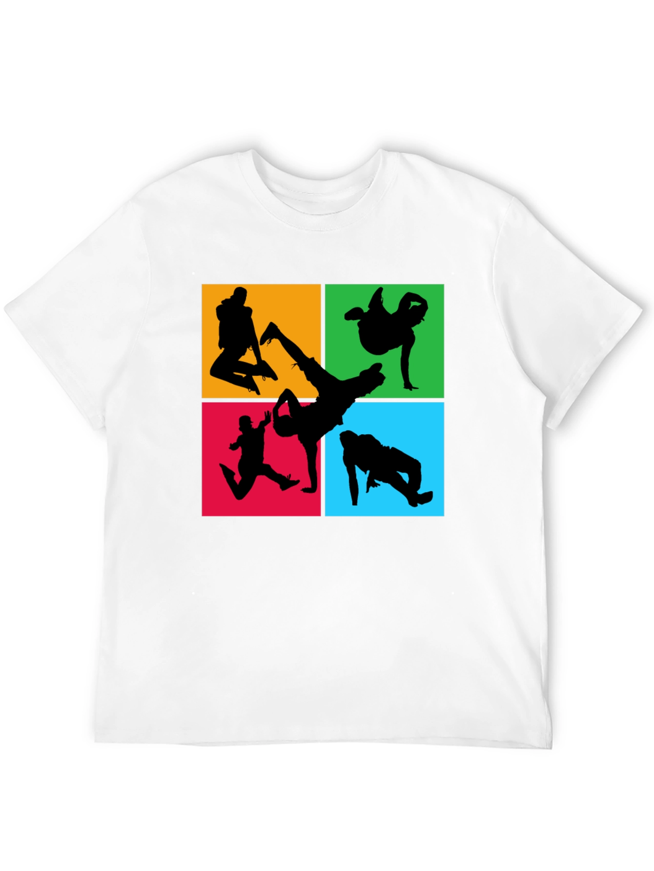 Breakdance Silhouette Graphic Tee - Black Cotton