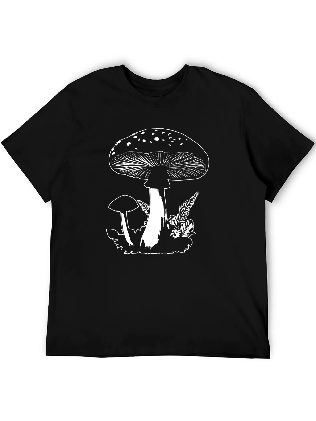 Mushroom Graphic Black T-Shirt