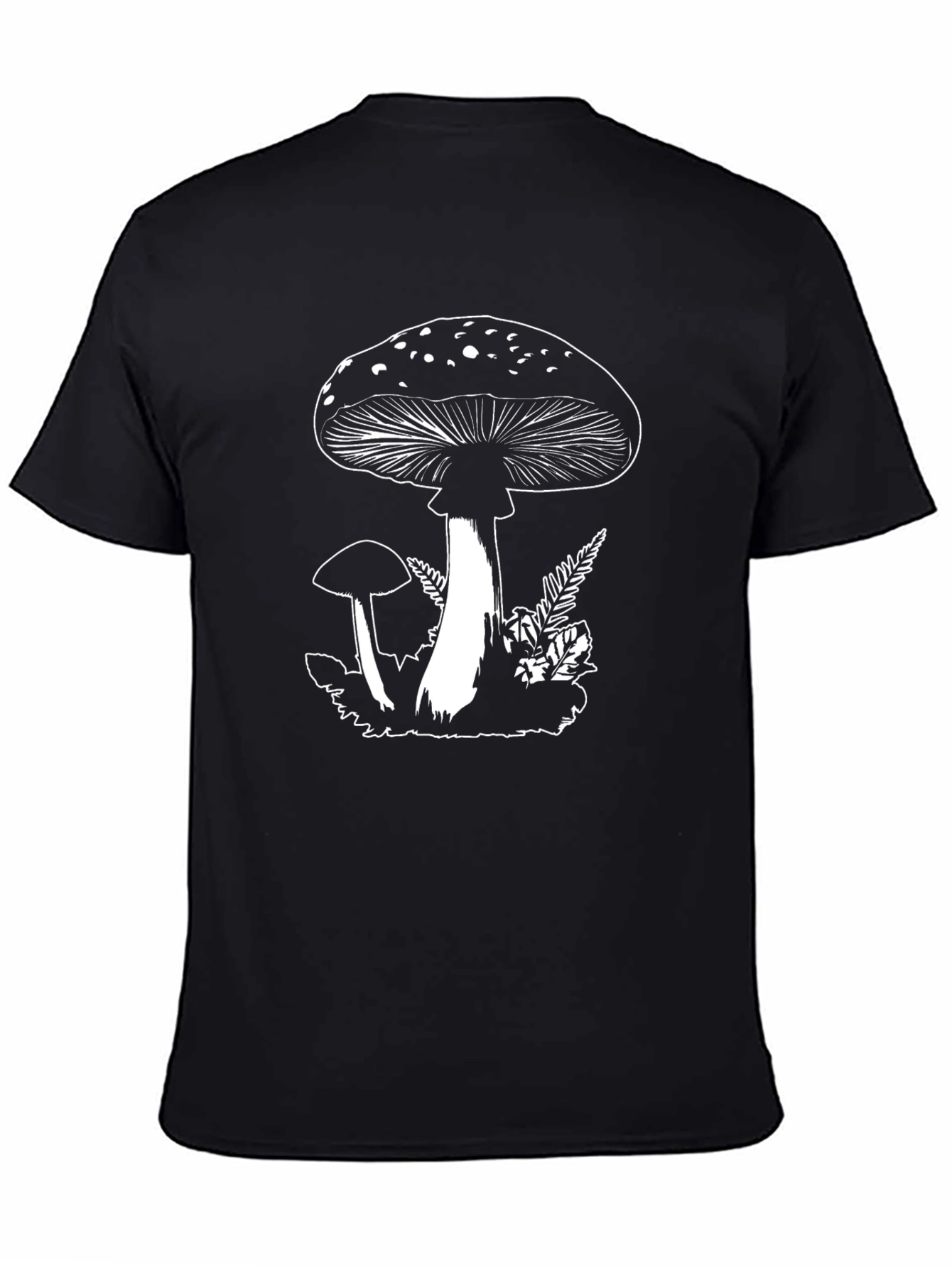 Mushroom Graphic Black T-Shirt