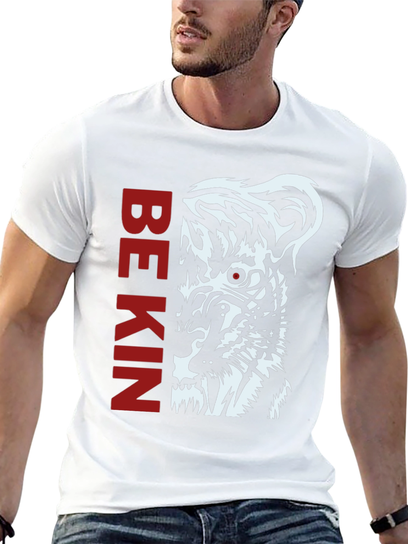 Be Kind Tiger Graphic Print Black T-Shirt
