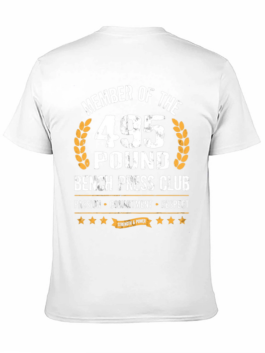 495 Pound Bench Press Club T-Shirt