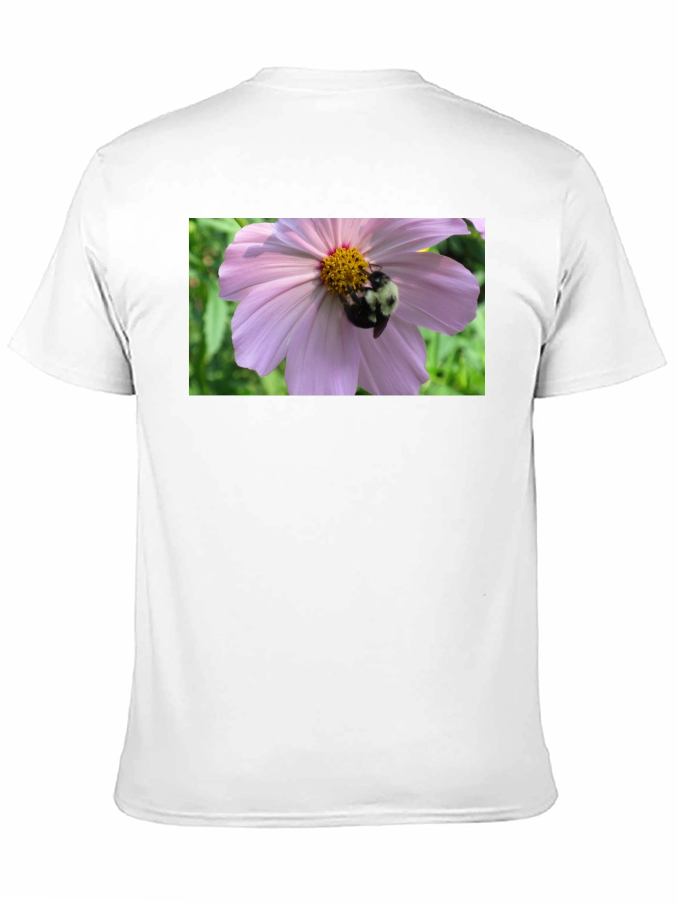 Bumble Bee on Flower Graphic Tee - Black