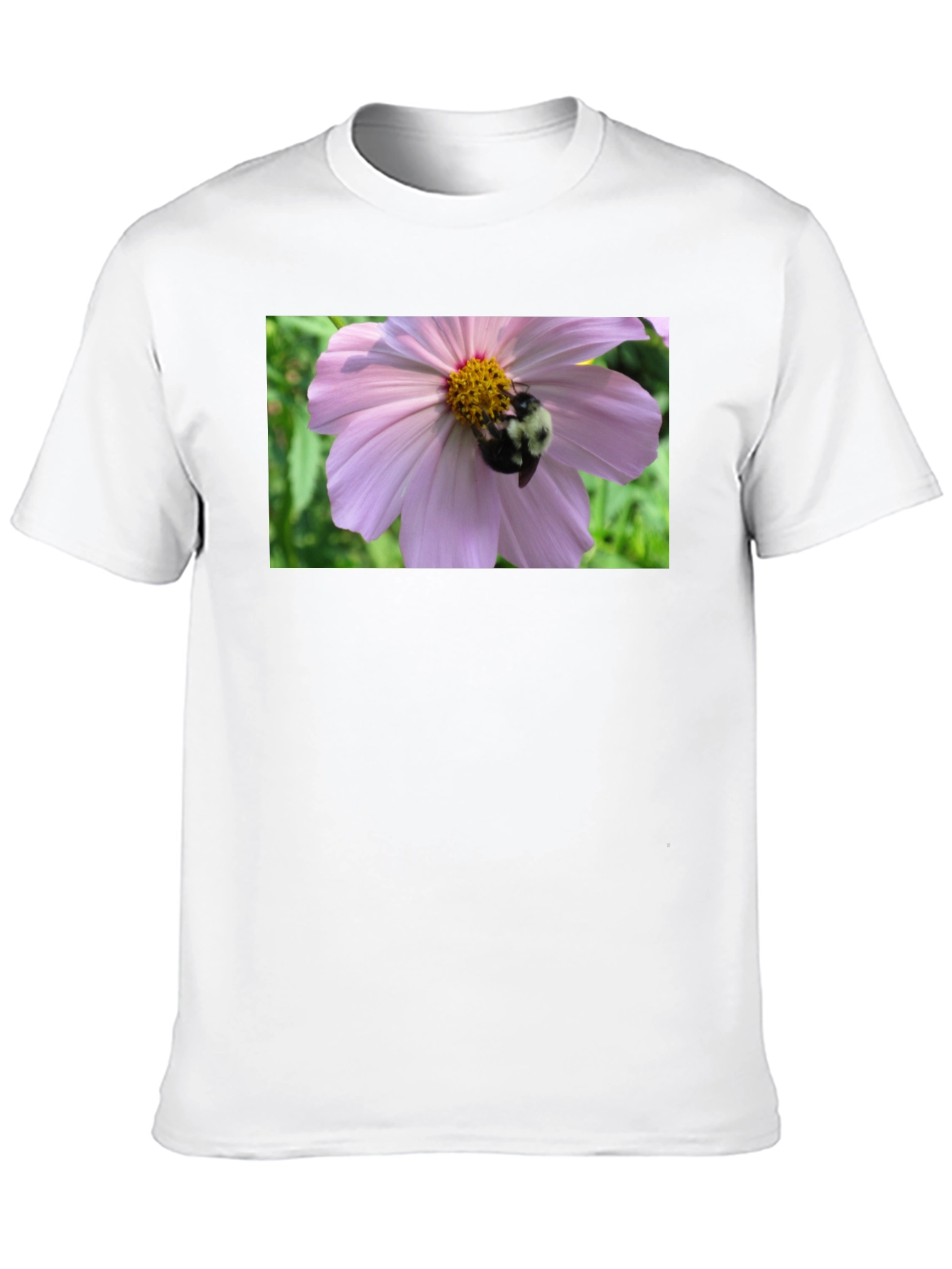 Bumble Bee on Flower Graphic Tee - Black