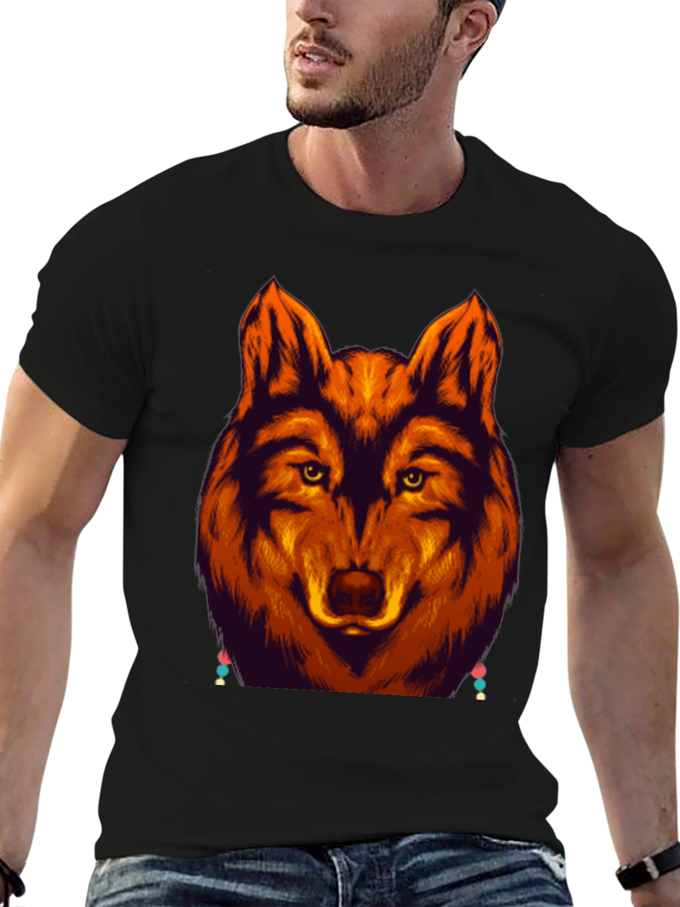 Wolf Graphic Tee - Bold Animal Design