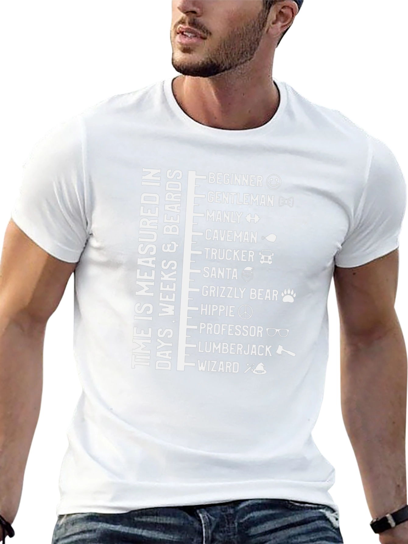 Time Measured in Beards Graphic Tee
